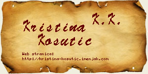 Kristina Košutić vizit kartica